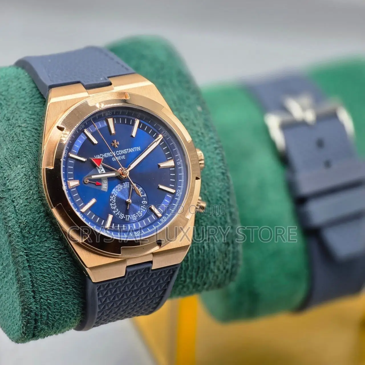 Vacheron Constantin Quality Luxury Chronograph Rubber Strap Wristwatch