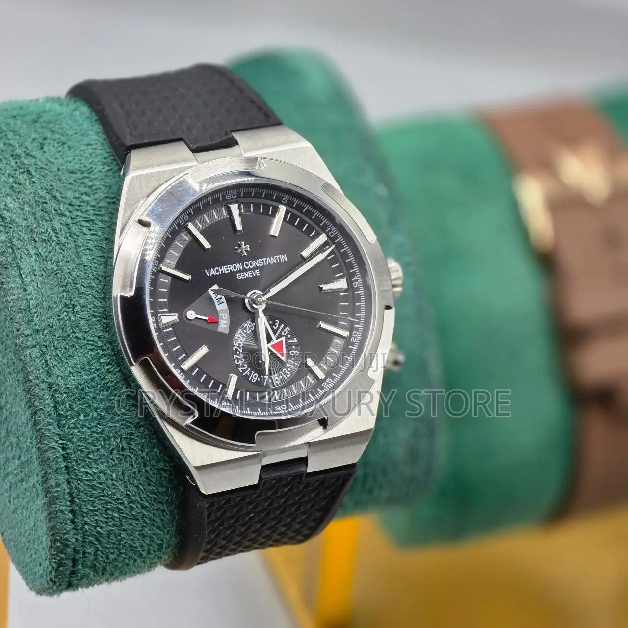 Vacheron Constantin Quality Luxury Chronograph Rubber Strap Wristwatch