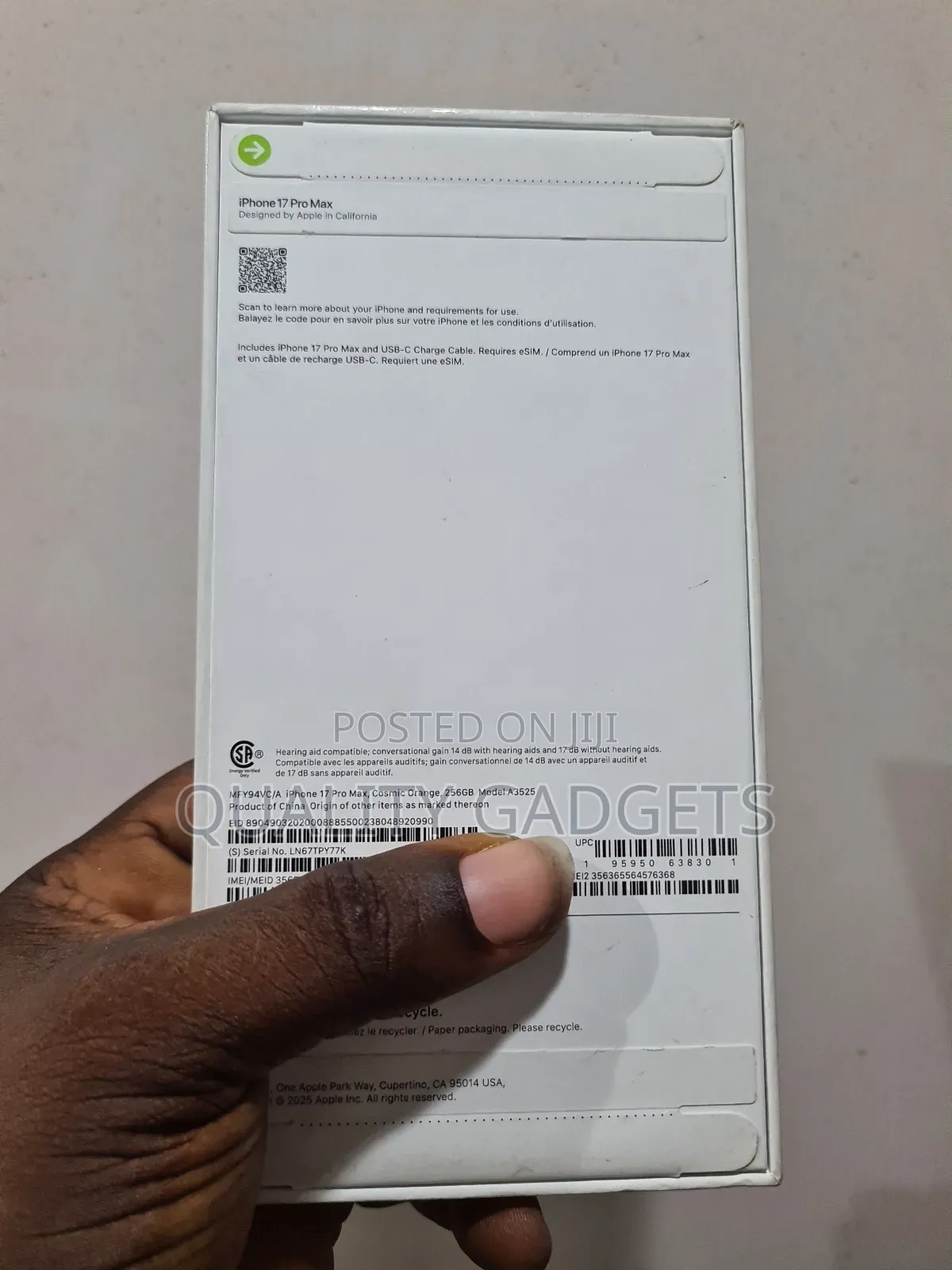 New Apple iPhone 17 Pro Max 256 GB Orange