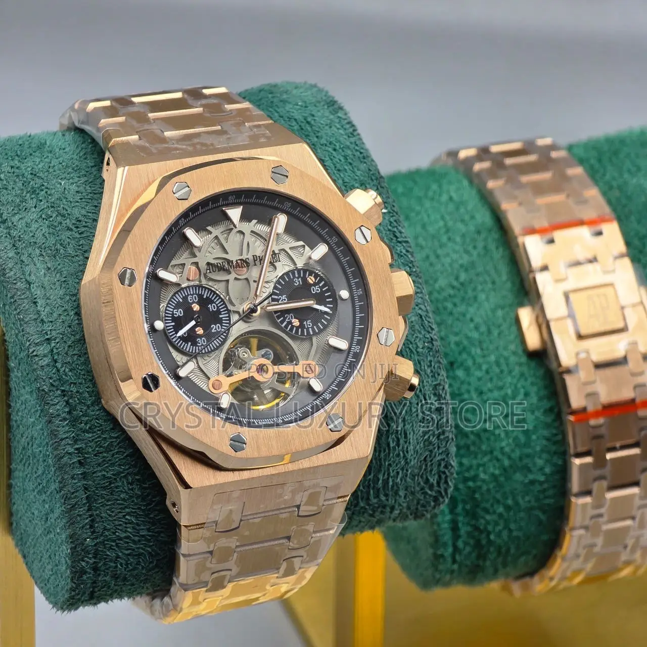 Audemars Piguet Quality Luxury Chronograph Chain Strap Wristwatch