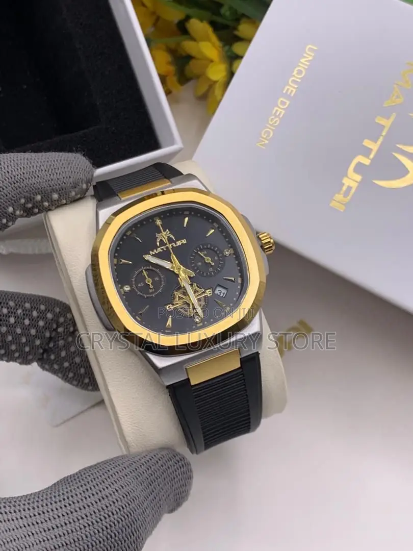 Matturi Quality Men Rubber Strap Wristwatch