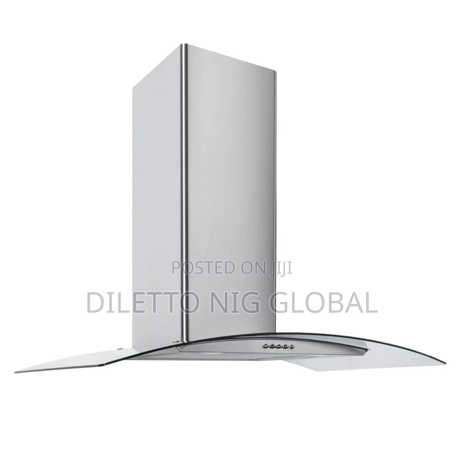 90cm Island Curved Glass Chimney Hood Smoke Extractor