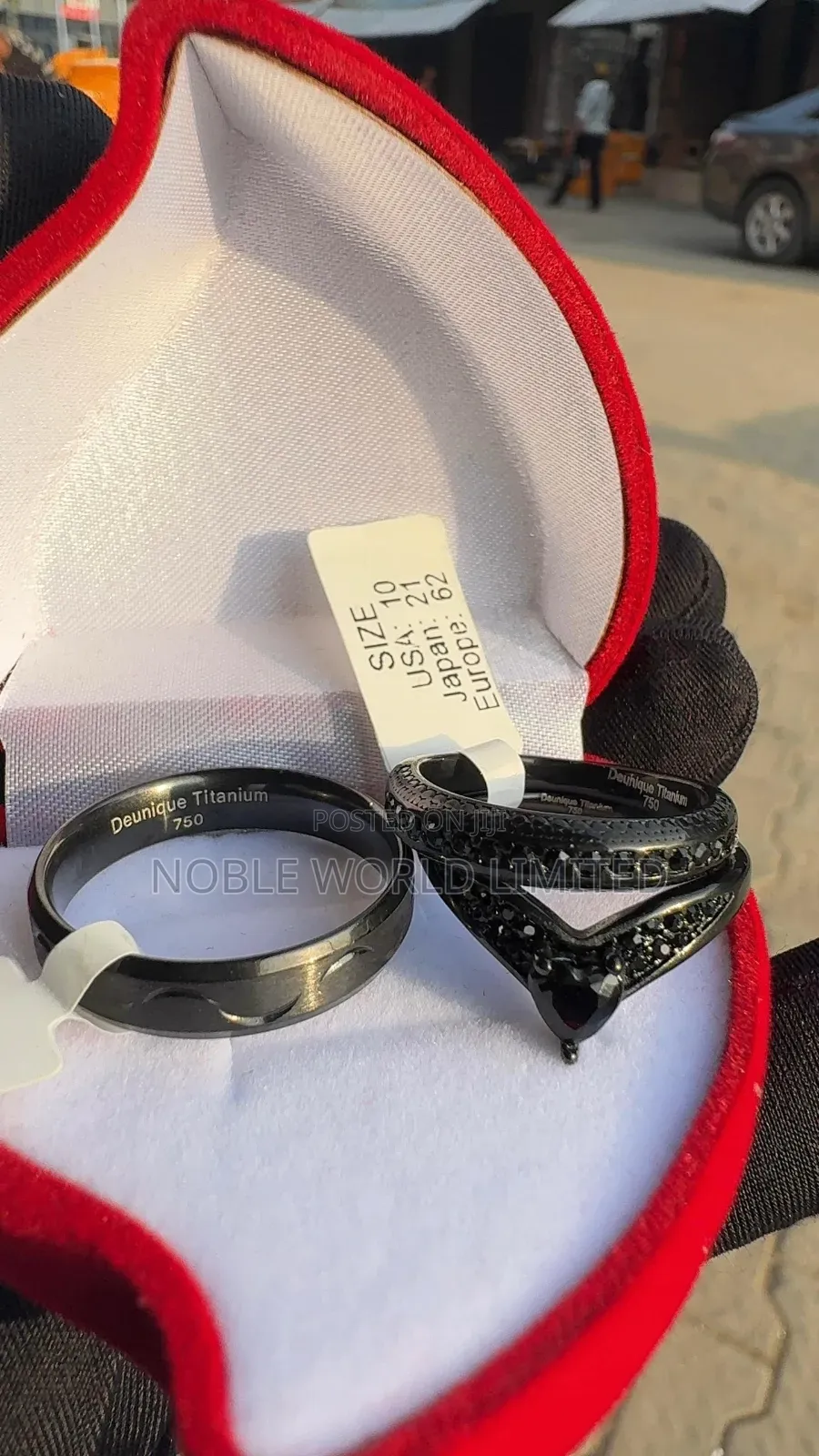 Complete Set of Black Wedding Rings