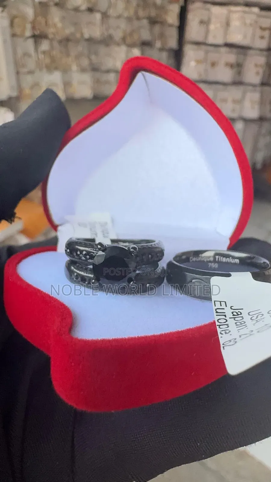 Titanium Steel Black Wedding Rings