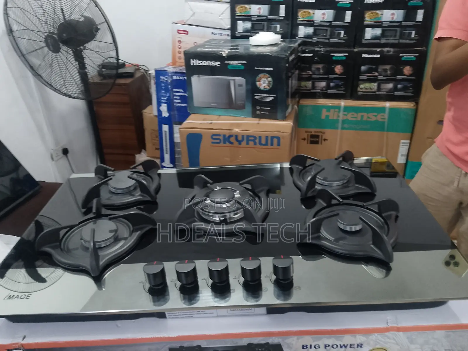 Rapid Flame High-Speed Image 5-Gas Burner Hob