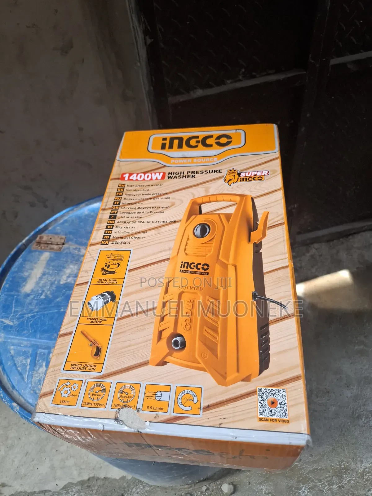 Industrial 1400w Ingco High Pressure Washer