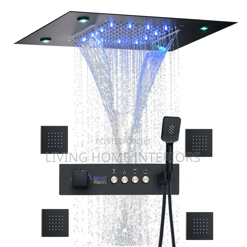 Luxury Black 5 Way Conceal Shower High Quality