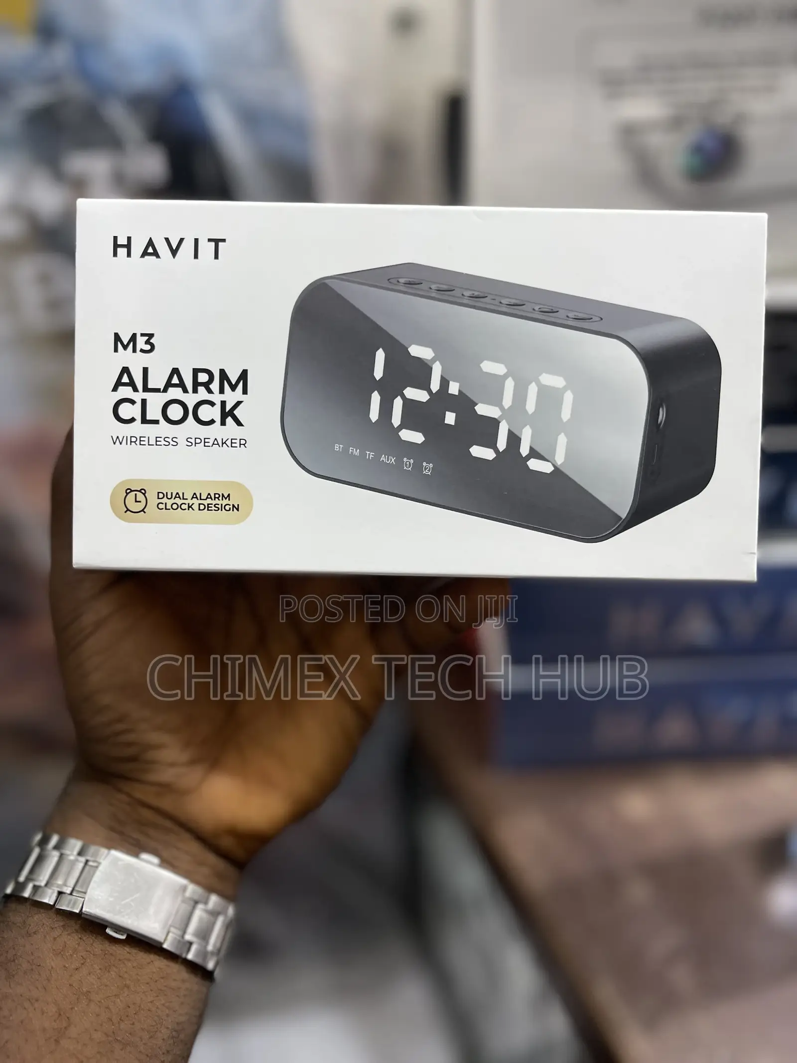 Havit M3 Alarm Clock Wireless Speaker Dual Alarm Clock Design