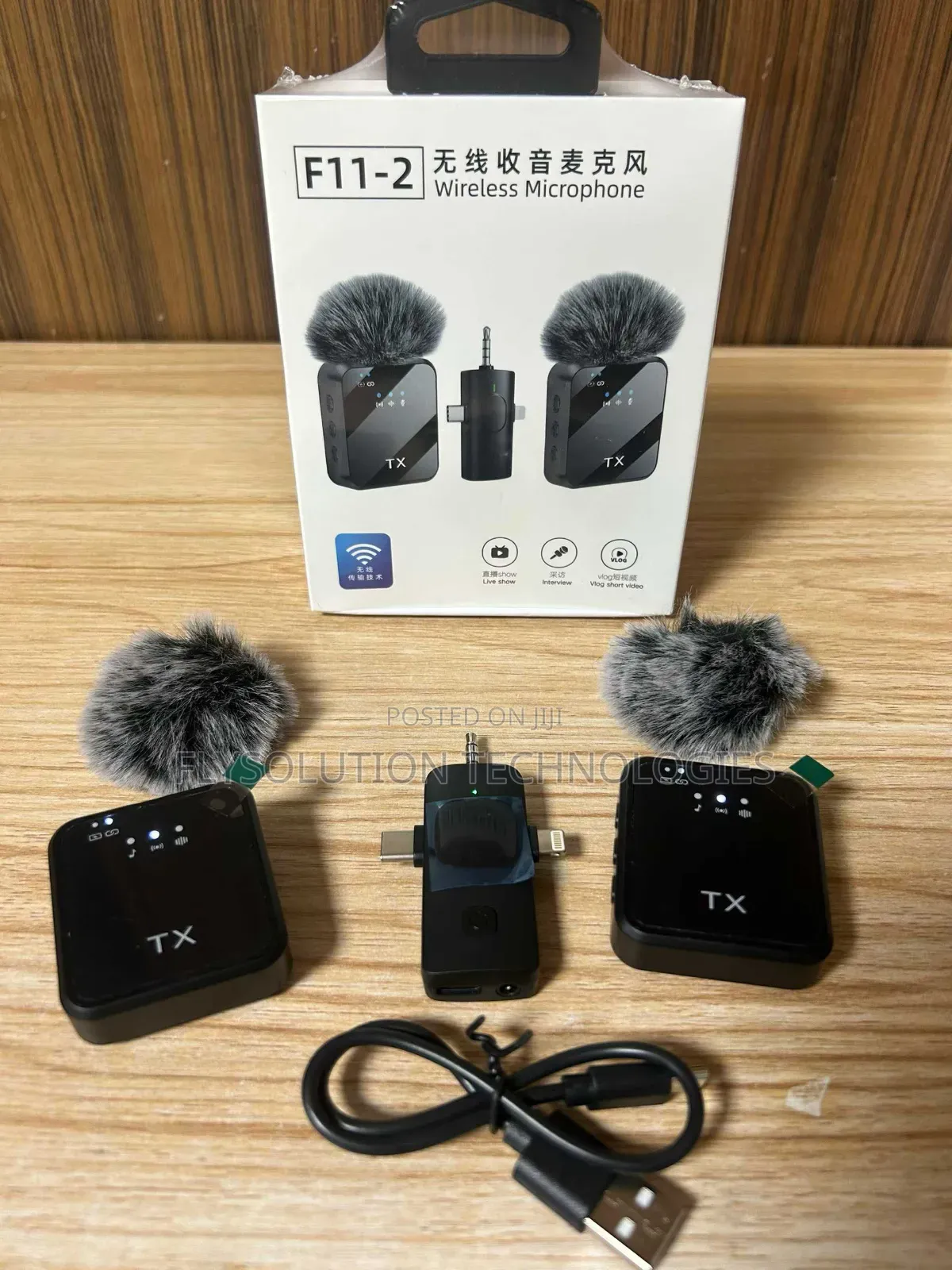 F11-2 Dual Wireless Microphone Kit Anc Mic