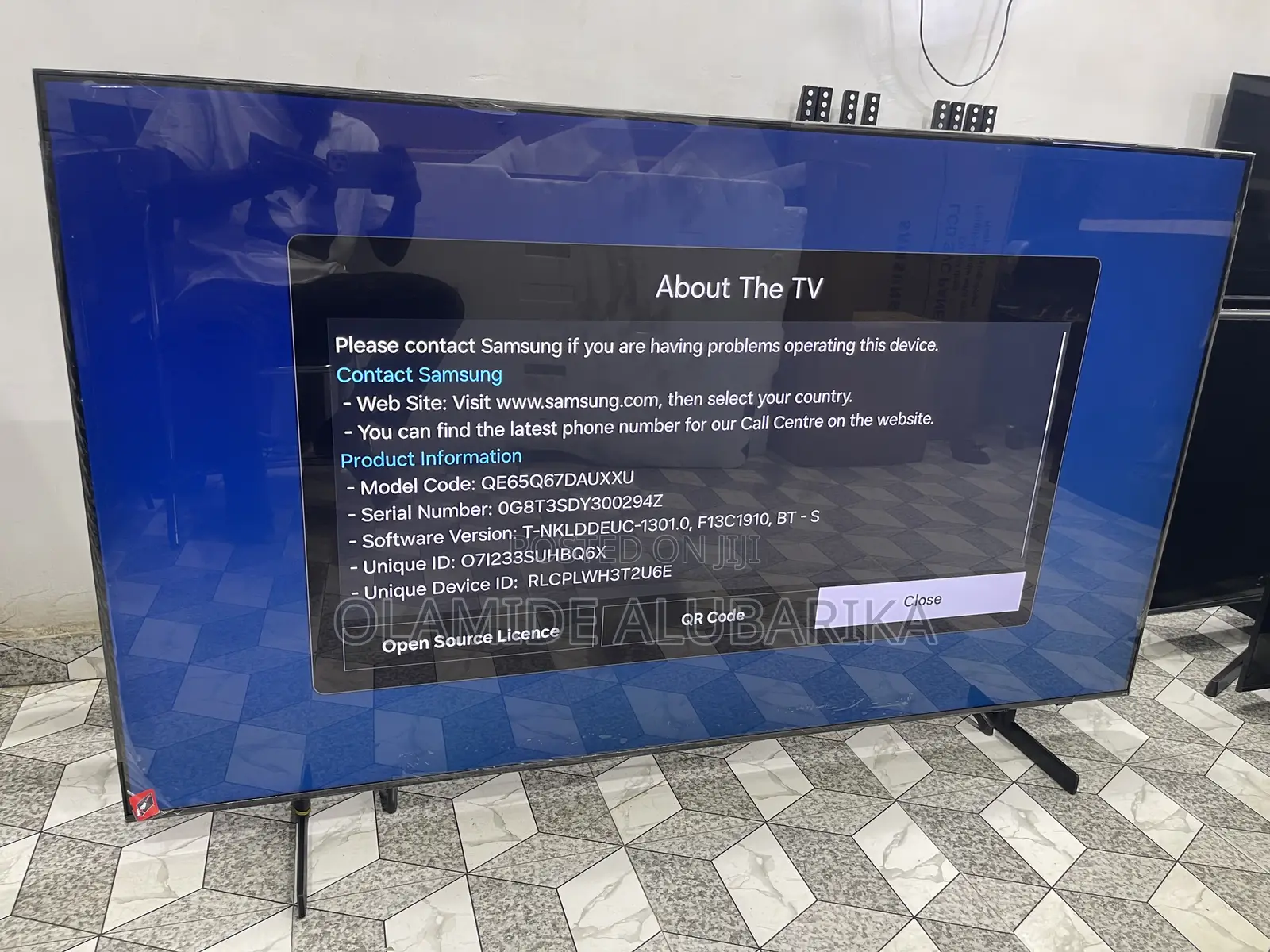 Samsung Qled 65” Q67d Quantum Processor HDR Smart Ai Tv 2024 Model