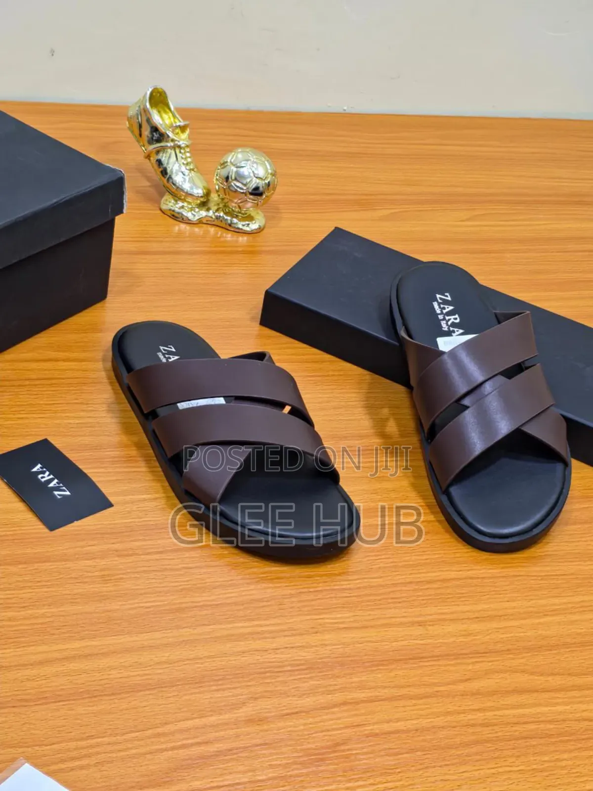 Zara Leather Slippers