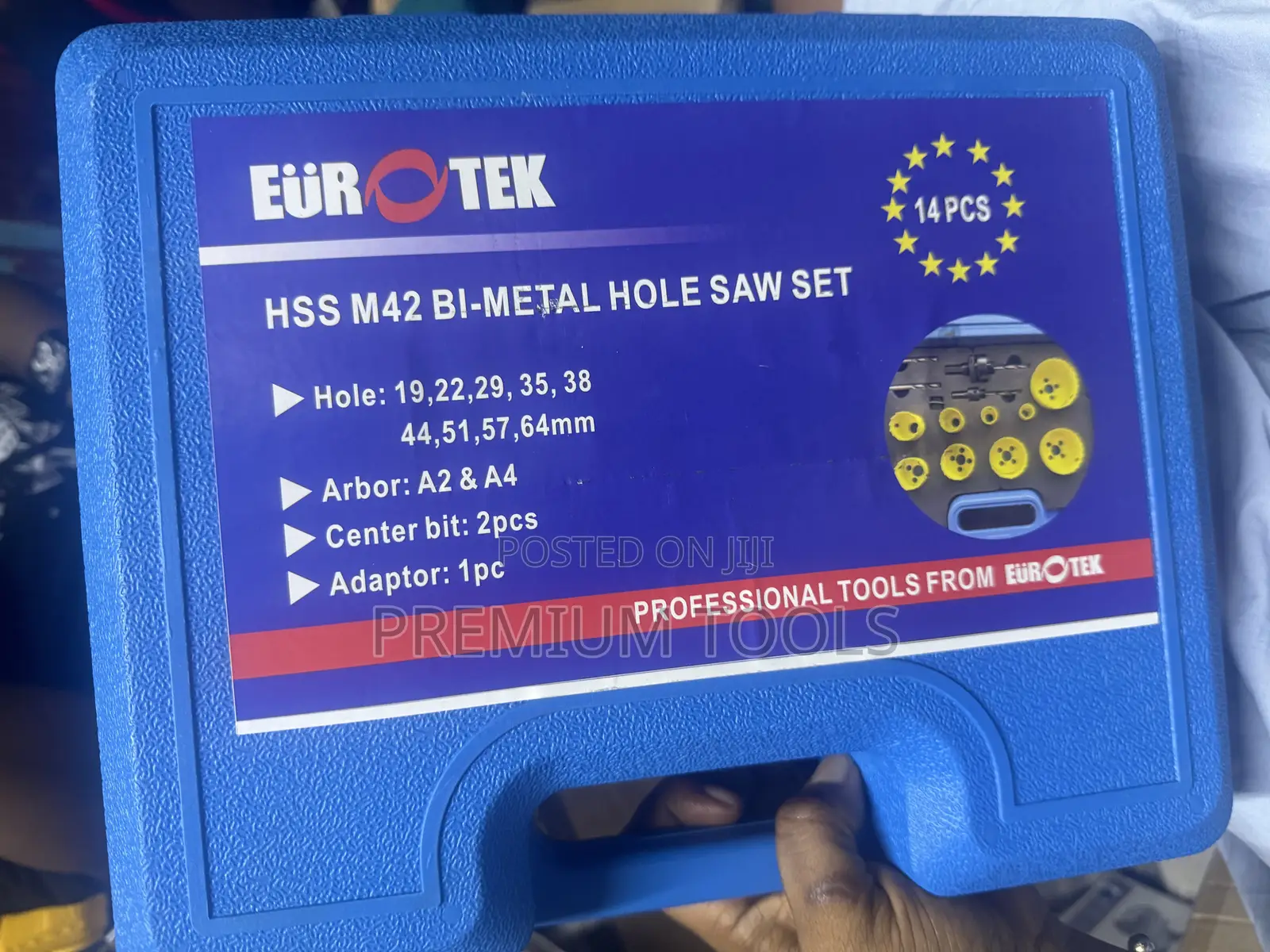 Eurotek 14-Piece HSS M42 Bi-Metal Hole Saw Set.