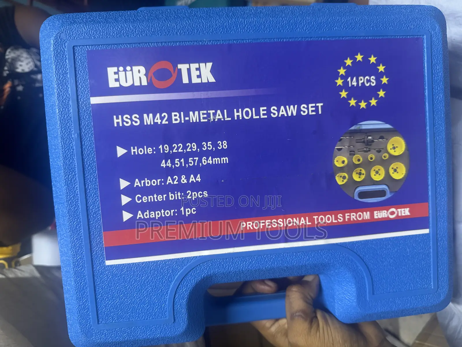 Eurotek 14-Piece HSS M42 Bi-Metal Hole Saw Set.