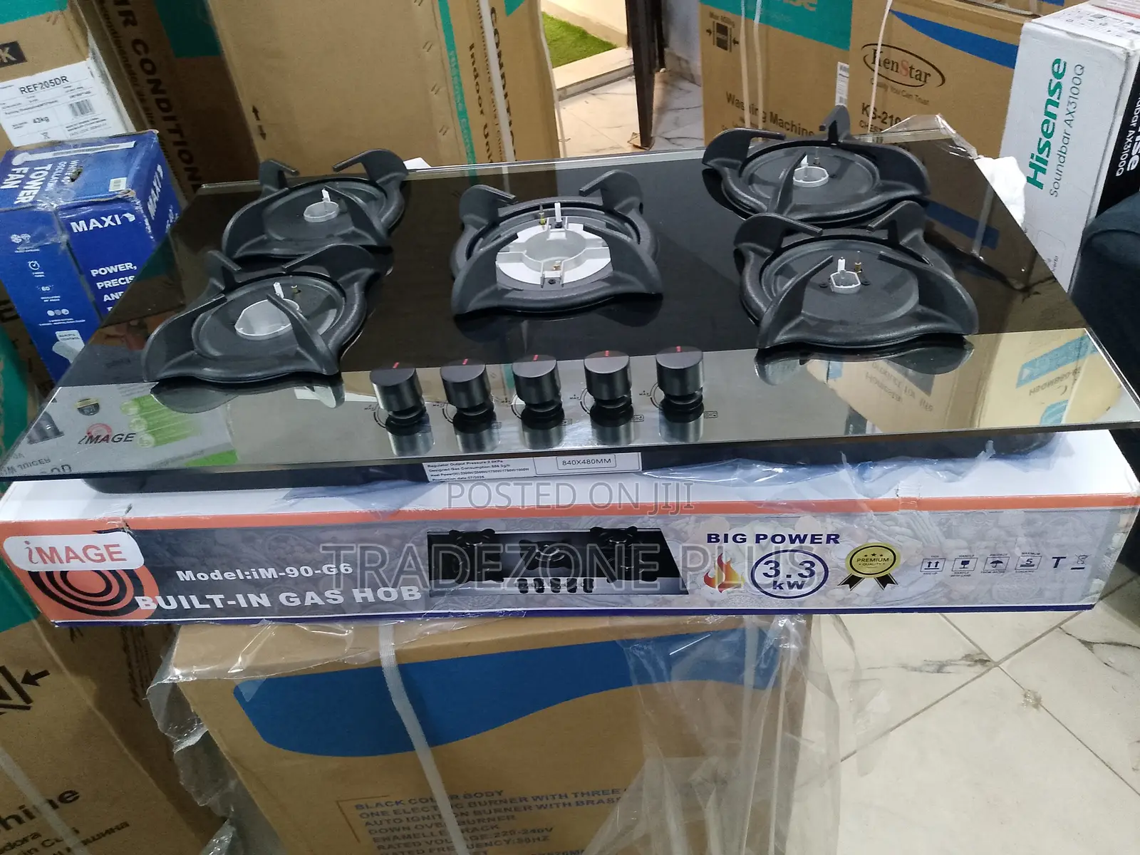 Image Five-Burner Hob With Rectangular 90 Cmx60cm