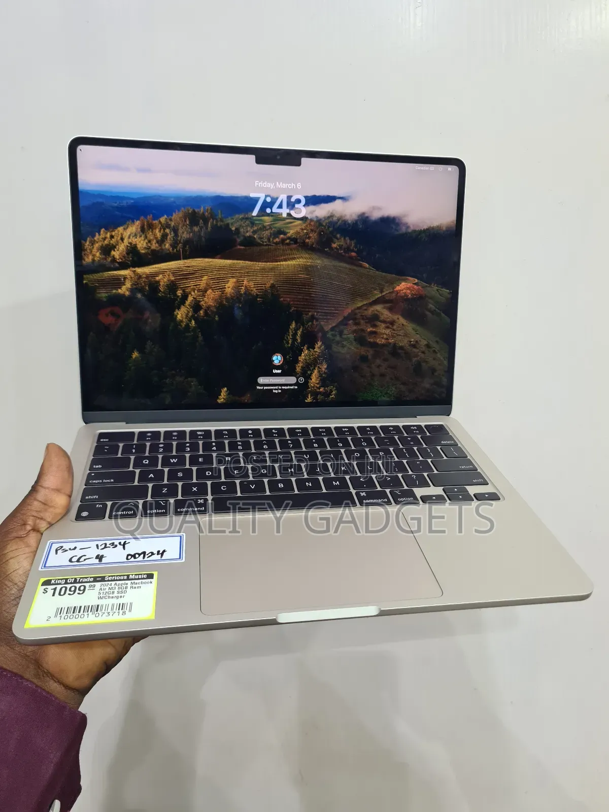 Laptop Apple MacBook Air 2024 M3 13-inch 8GB Apple M3 SSD 512GB