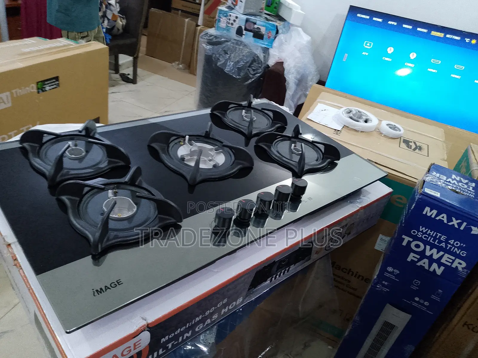 Five-Burner Gas Hob With Centralized Control Access