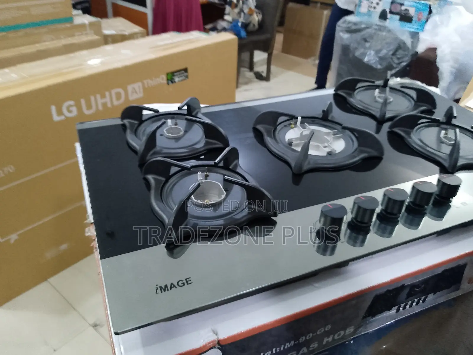 Image Rectangular Gas Hob With Five Functional Burner Areas