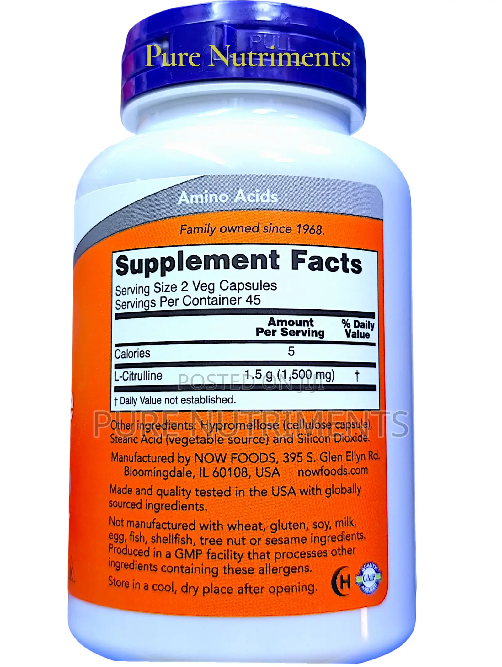 Now L-Citrulline 750mg Metabolism Support (90 Capsules)