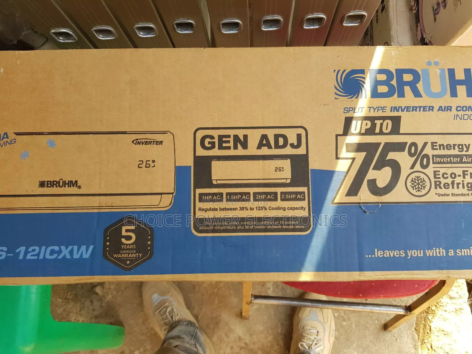Bruhm Inveter a/C 1.5hp 100%Copper With Installation Kit