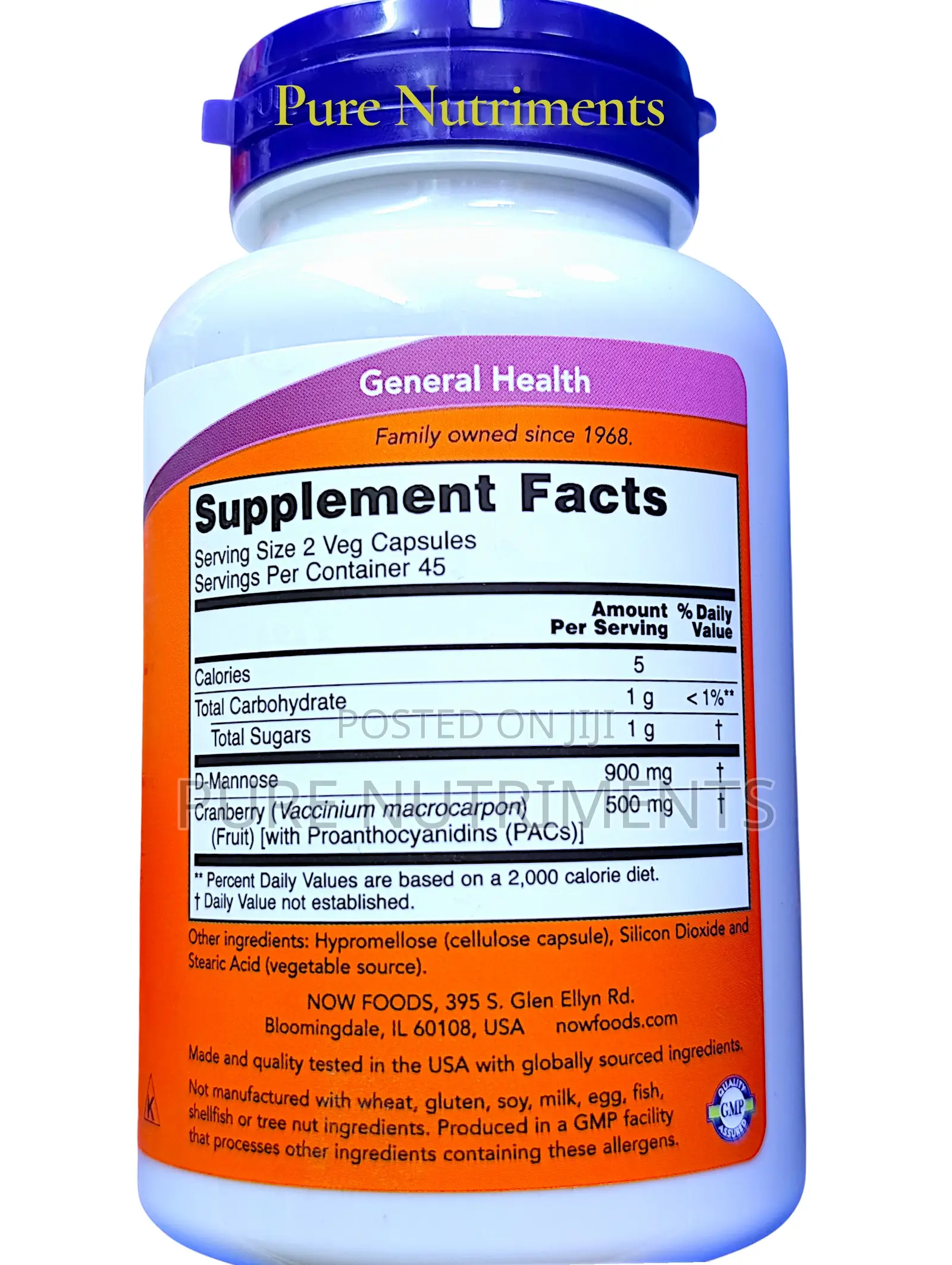 Now Mannose Cranberry Urinary Tract Support – 90 Capsules