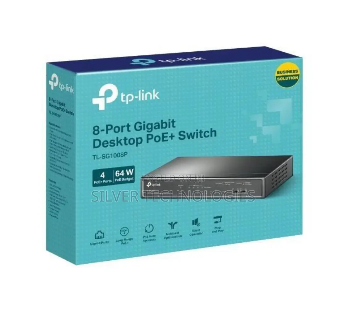 Tp-link Tl-sg1008p 8-port Poe Gigabit Switch