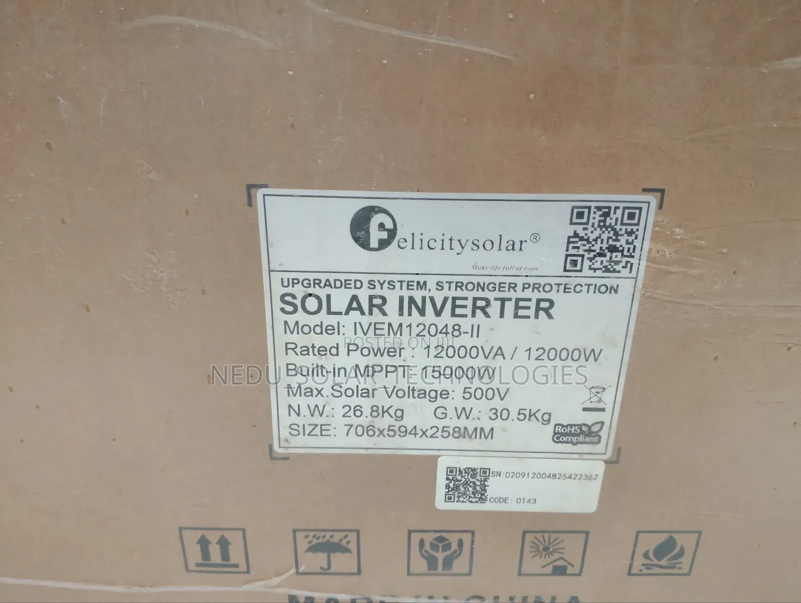 12kva 48v Ivem Felicity Hybrid Inverter