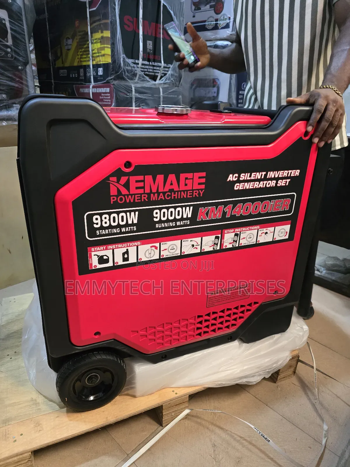Inverter Kemage Remote Control Petrol Soundproof Gen Low Fuel Consumpt