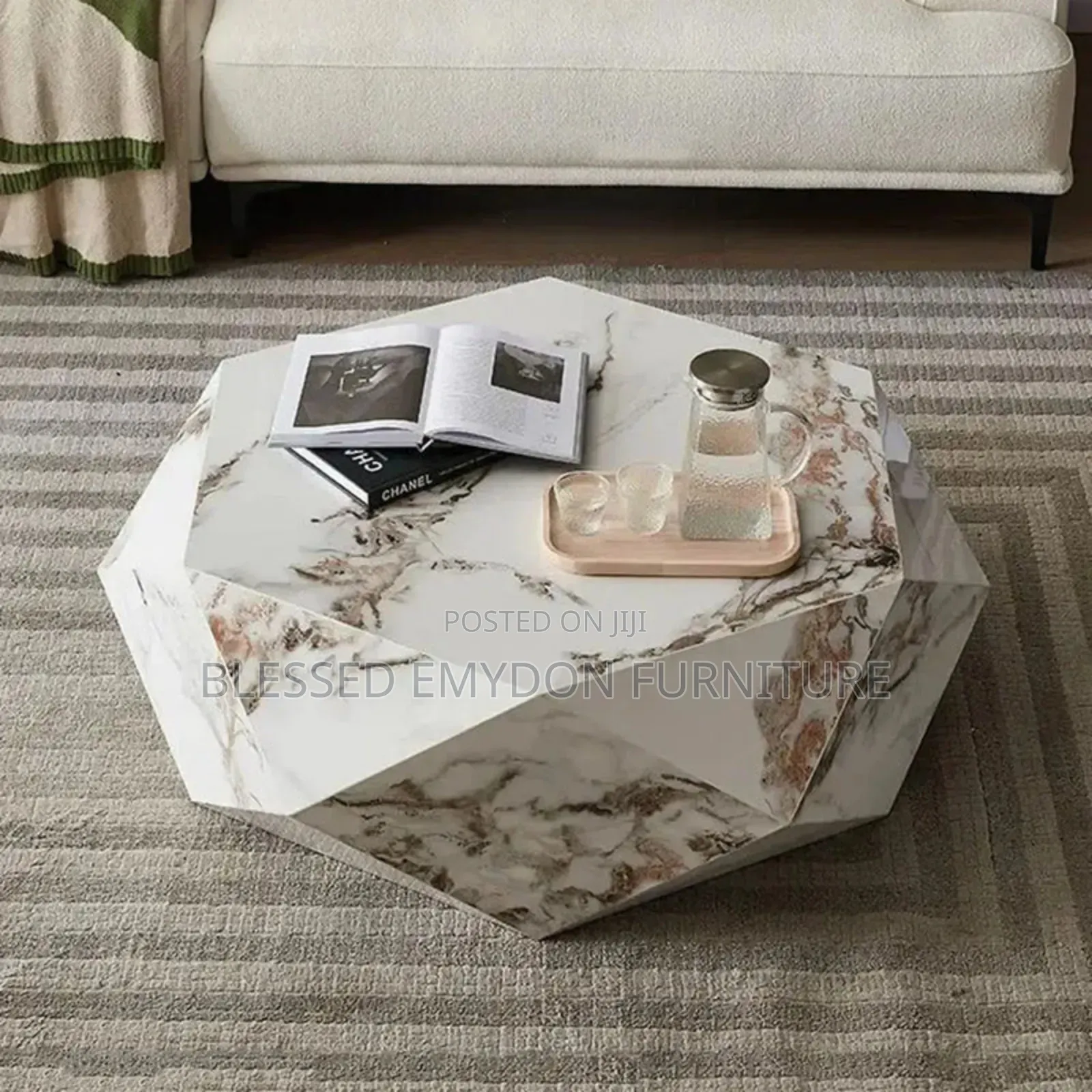 Marble Diamond Cut Coffee Table