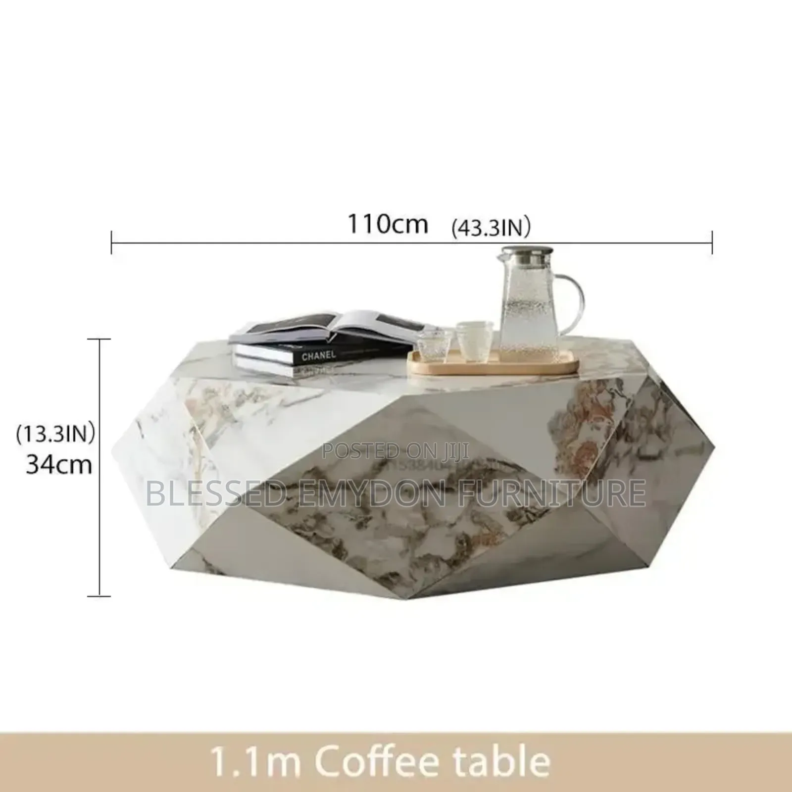 Marble Diamond Cut Coffee Table