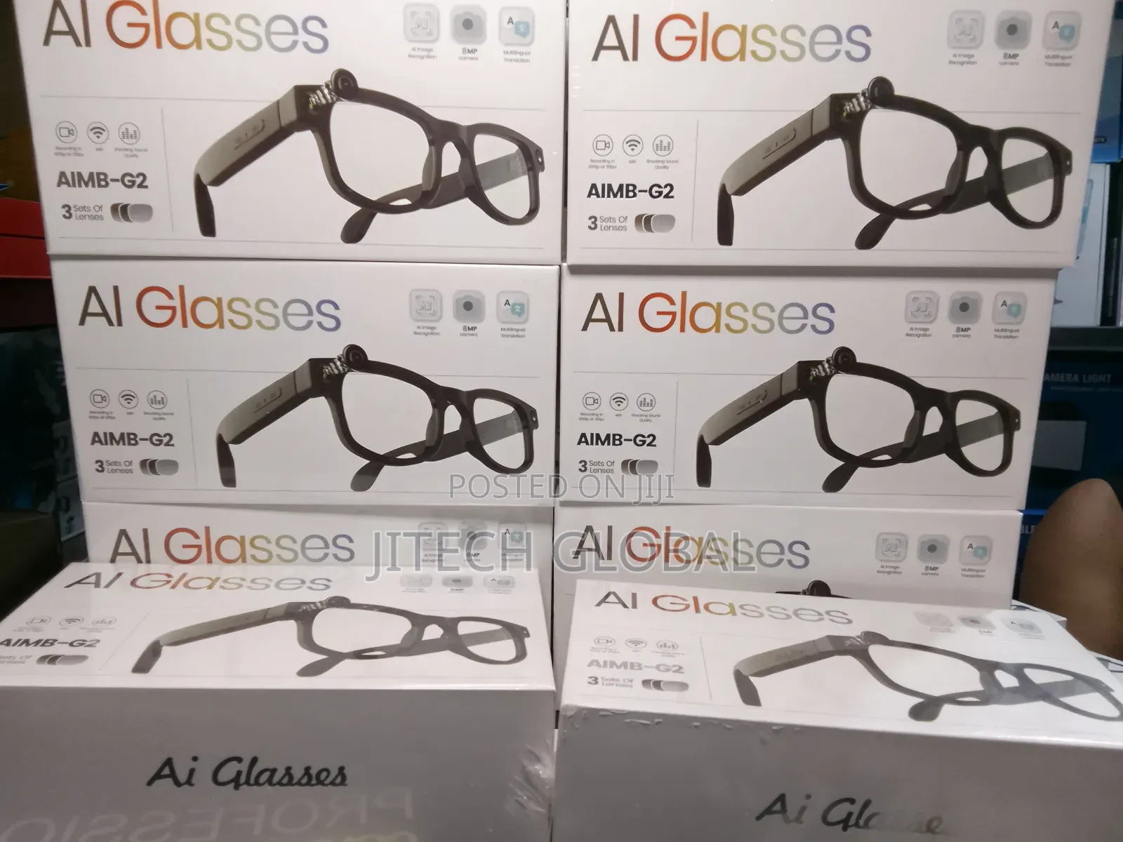 Aimb-G2 Ai Smart Glasses With Camera/ Bluetooth Wireless and 3 Lenses