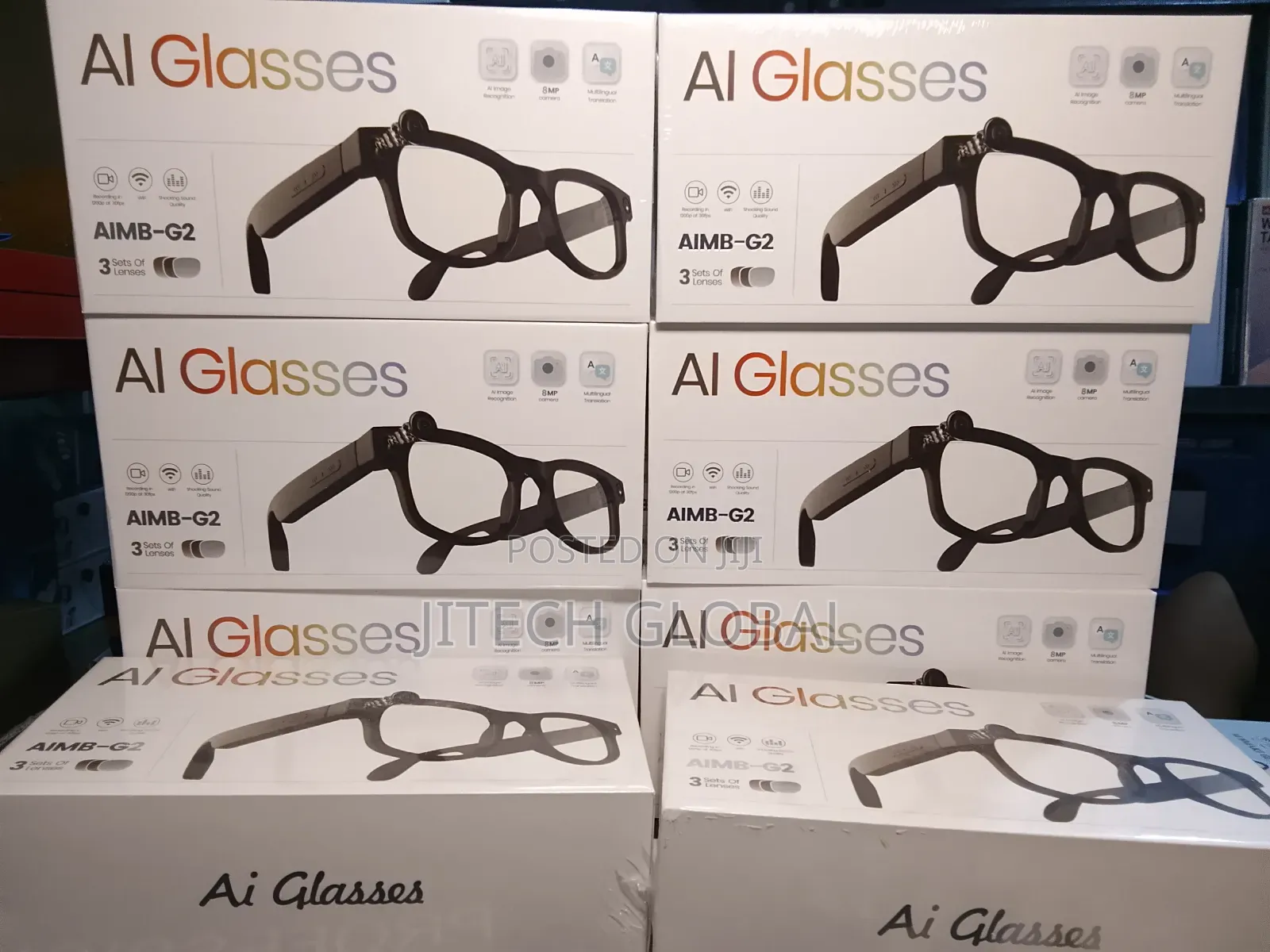 Aimb-G2 Ai Smart Glasses With Camera/ Bluetooth Wireless and 3 Lenses
