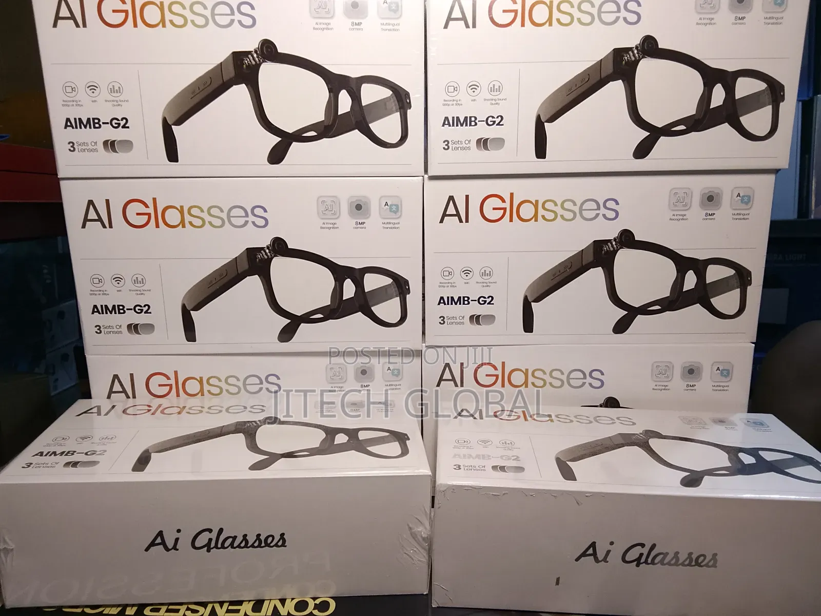 Aimb-G2 Ai Smart Glasses With Camera/ Bluetooth Wireless and 3 Lenses