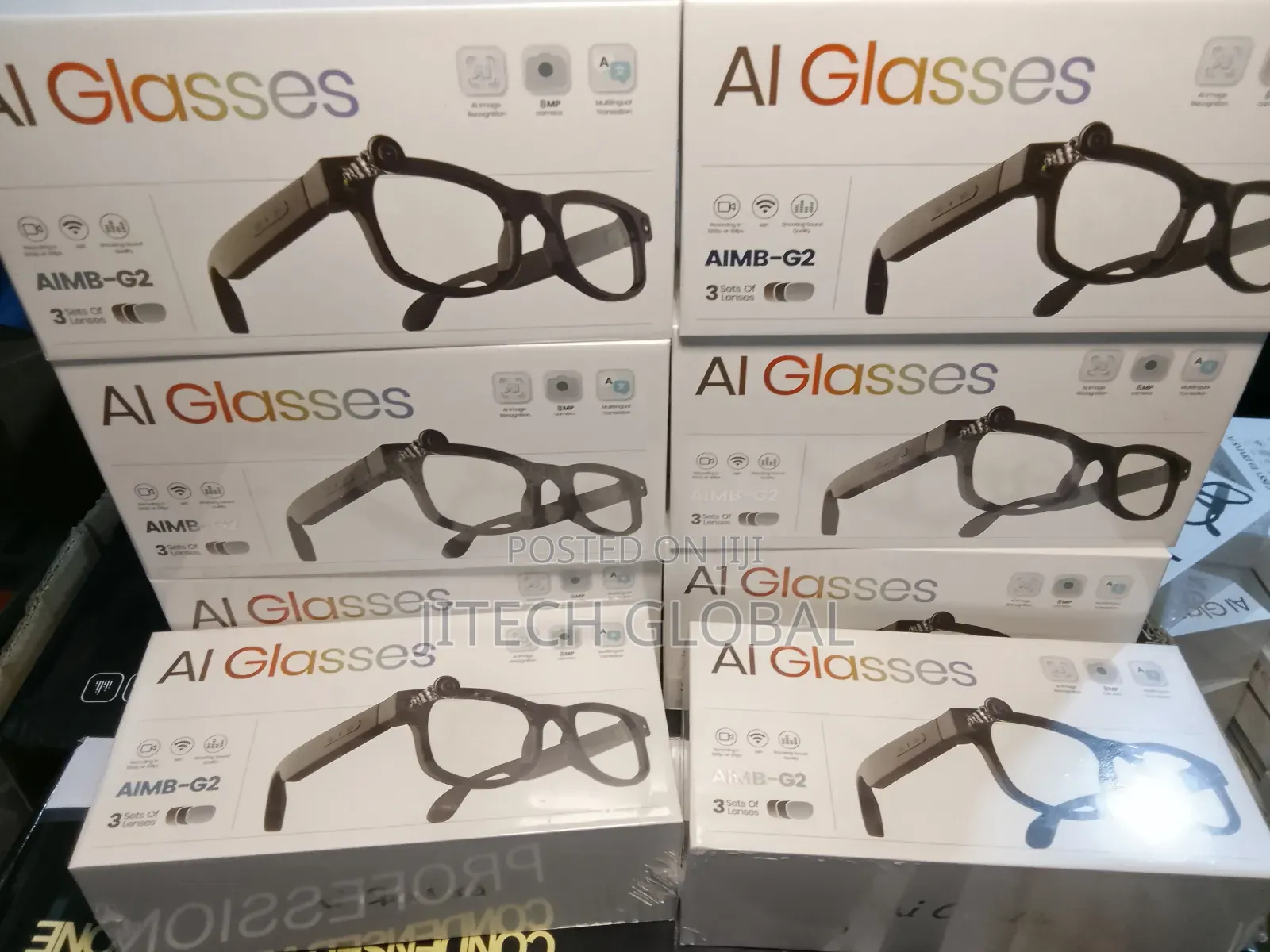 Aimb-G2 Ai Smart Glasses With Camera/ Bluetooth Wireless and 3 Lenses