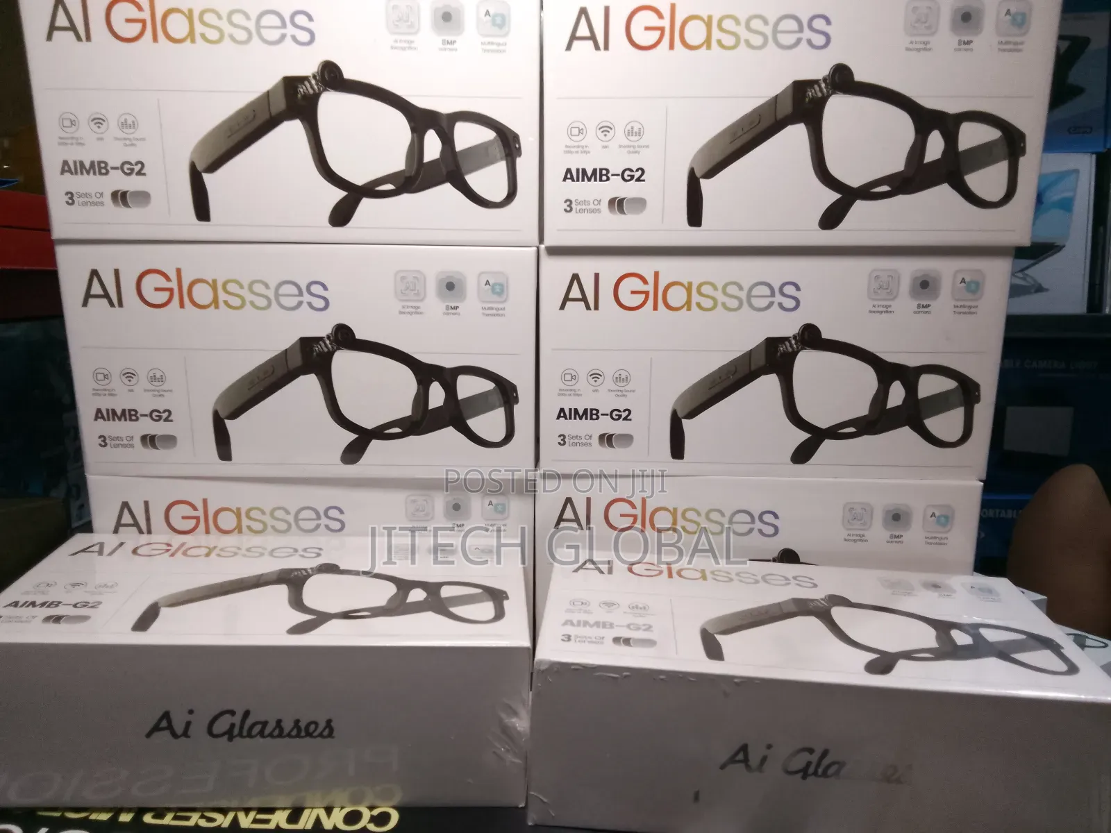 Aimb-G2 Ai Smart Glasses With Camera/ Bluetooth Wireless and 3 Lenses