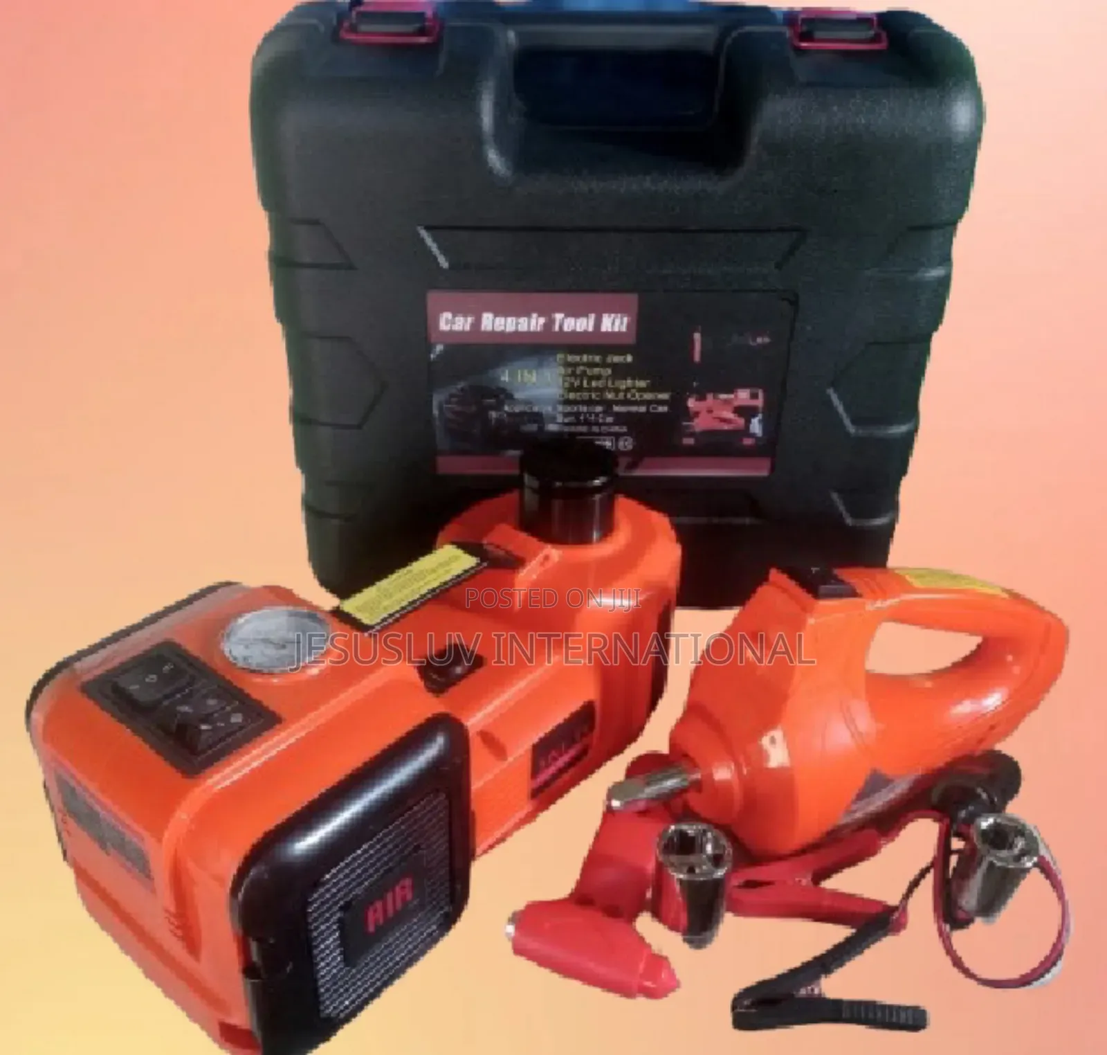 3 In1 Big 5-Ton Auto Electric Hydraulic Jack, Pump Impact Wrench 12v