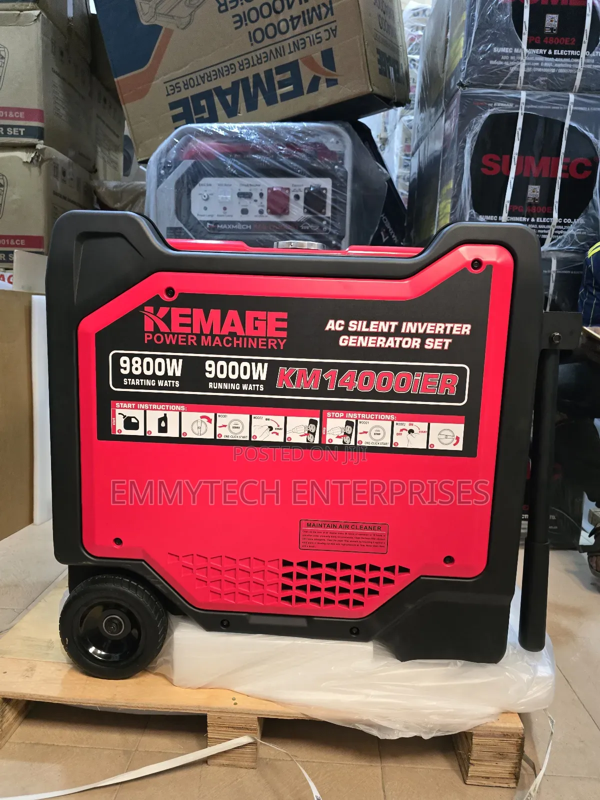 《10kva》Heavy Duty Kemage Inverter Remote Control Petrol Soundproof Gen