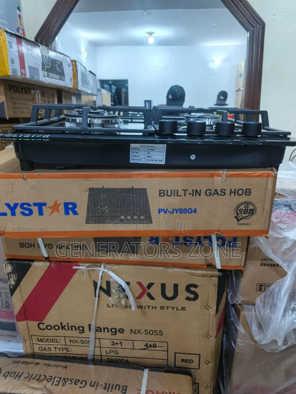 Pv-Jy60g Polystar Fixed Gas Surface With 4 Burner Cooker