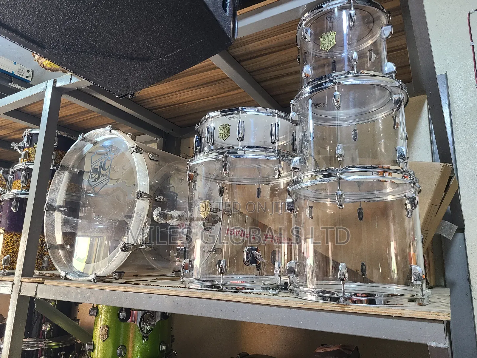 SJC Professional Transparent 7set Drum