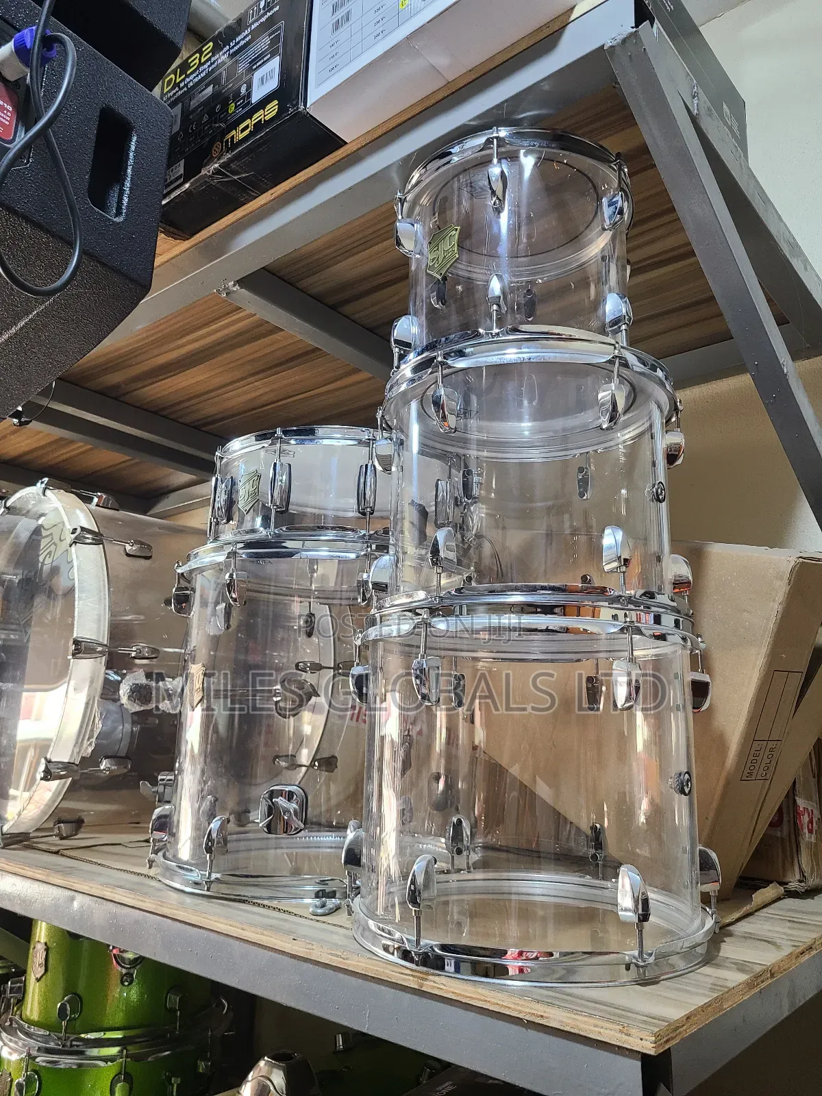SJC Professional Transparent 7set Drum