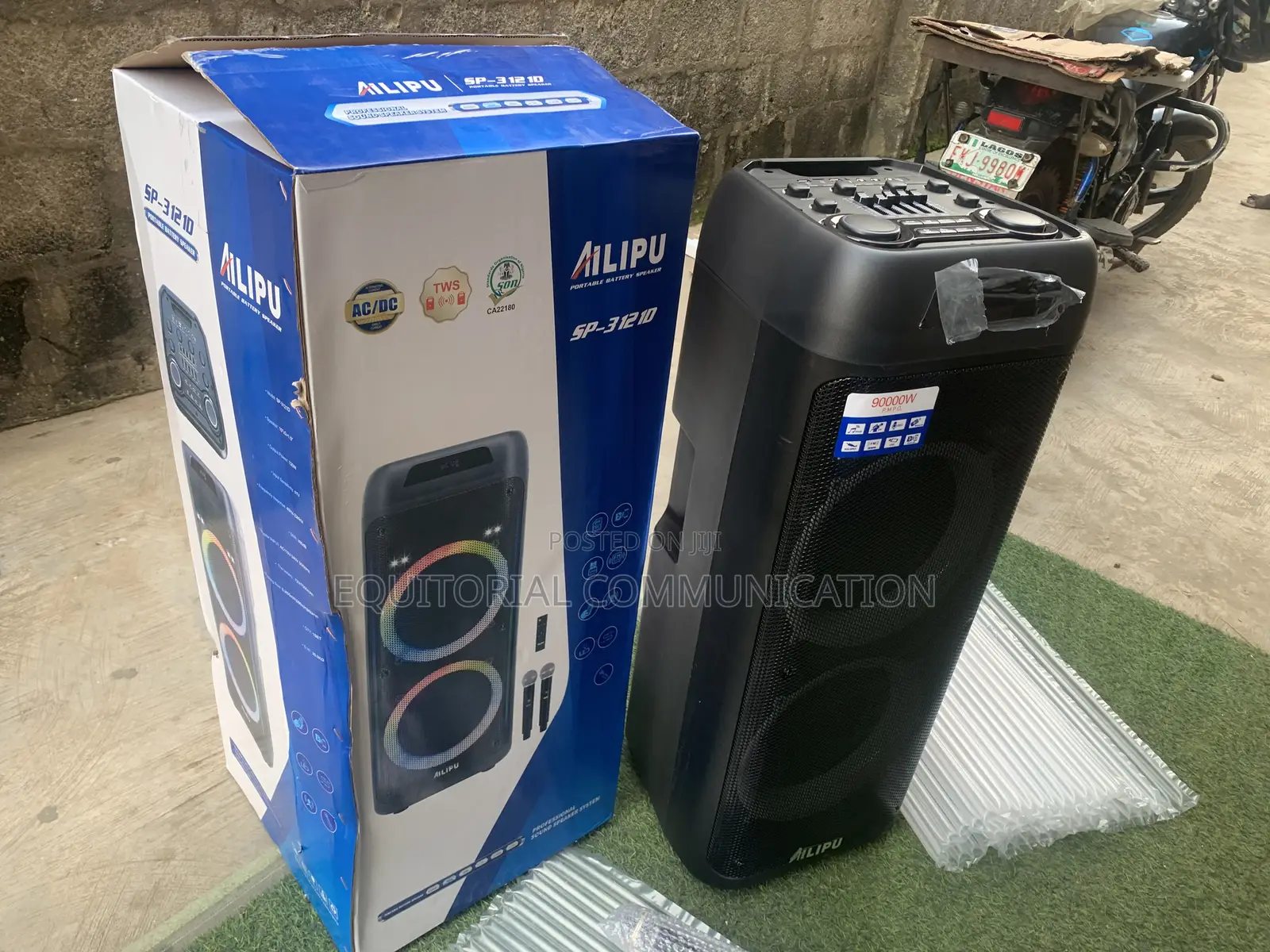 Ailipu 90000w RGB Light Bluetooth Party Speaker