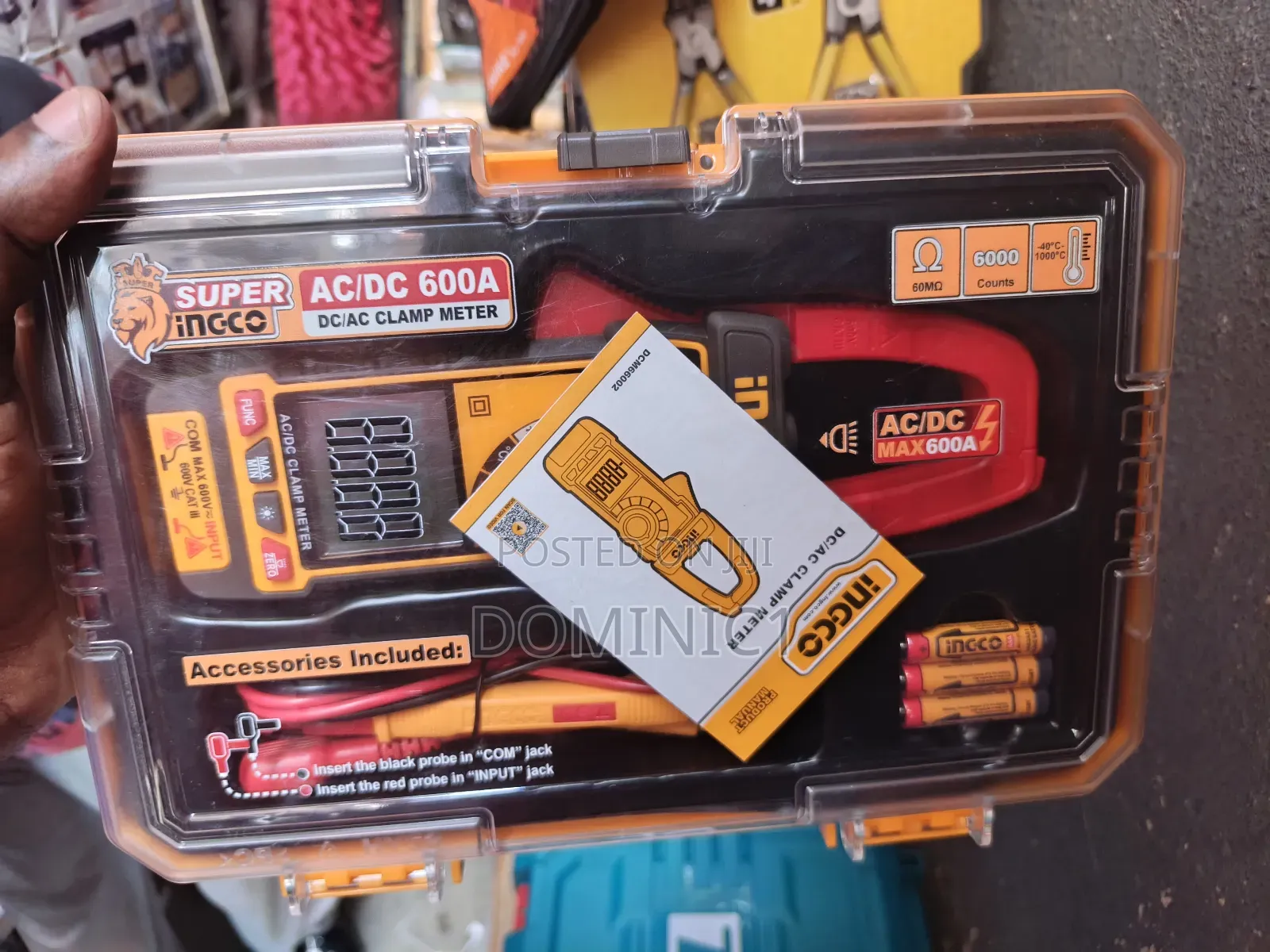 Ingco Ac/Dc Clamp Meter 600ams