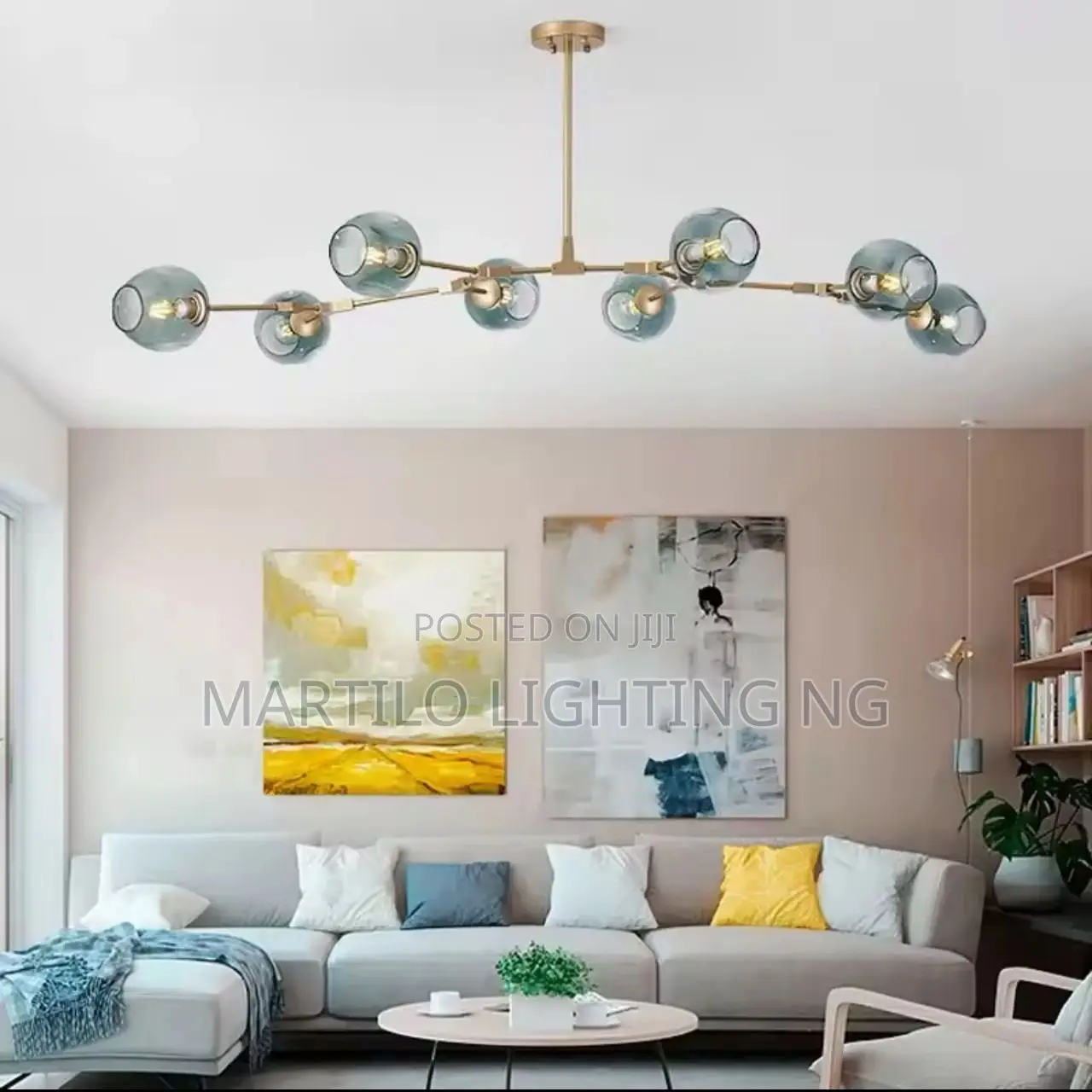 New Modern 8 Glass Nordic Chandelier
