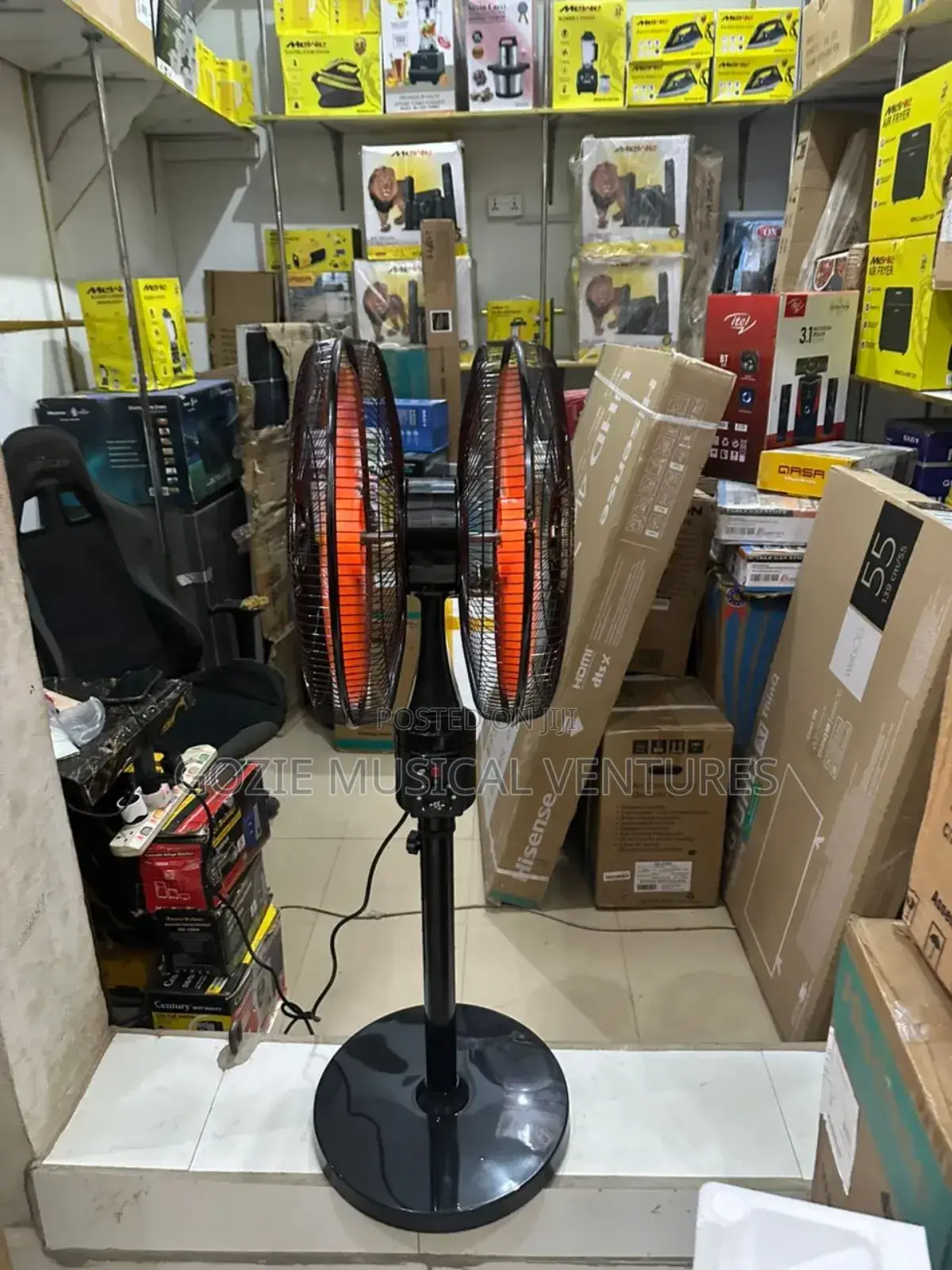 Narutron 18" Double Head Stand Fan