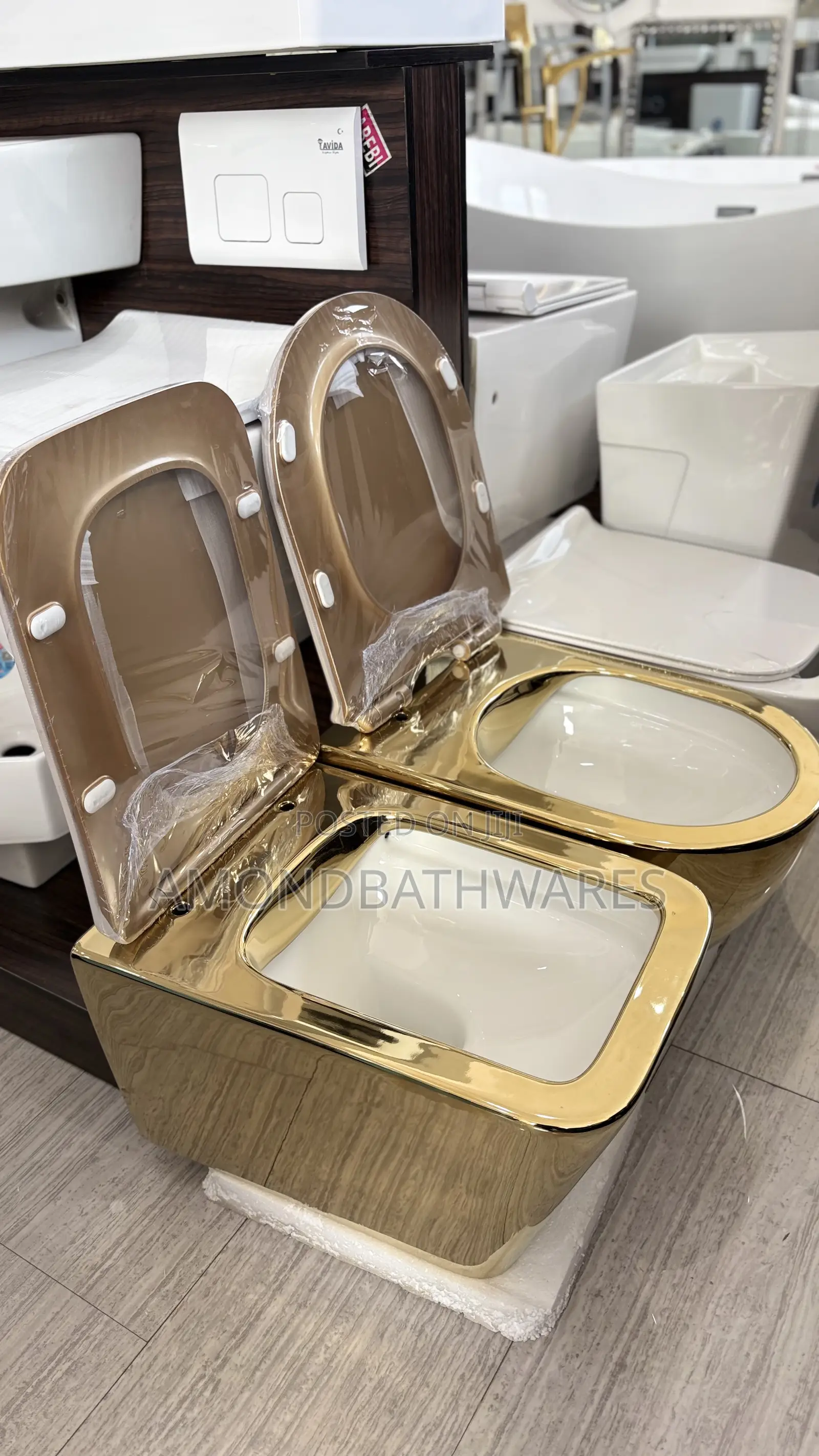 Glossy Gold Concealed Water Cistern