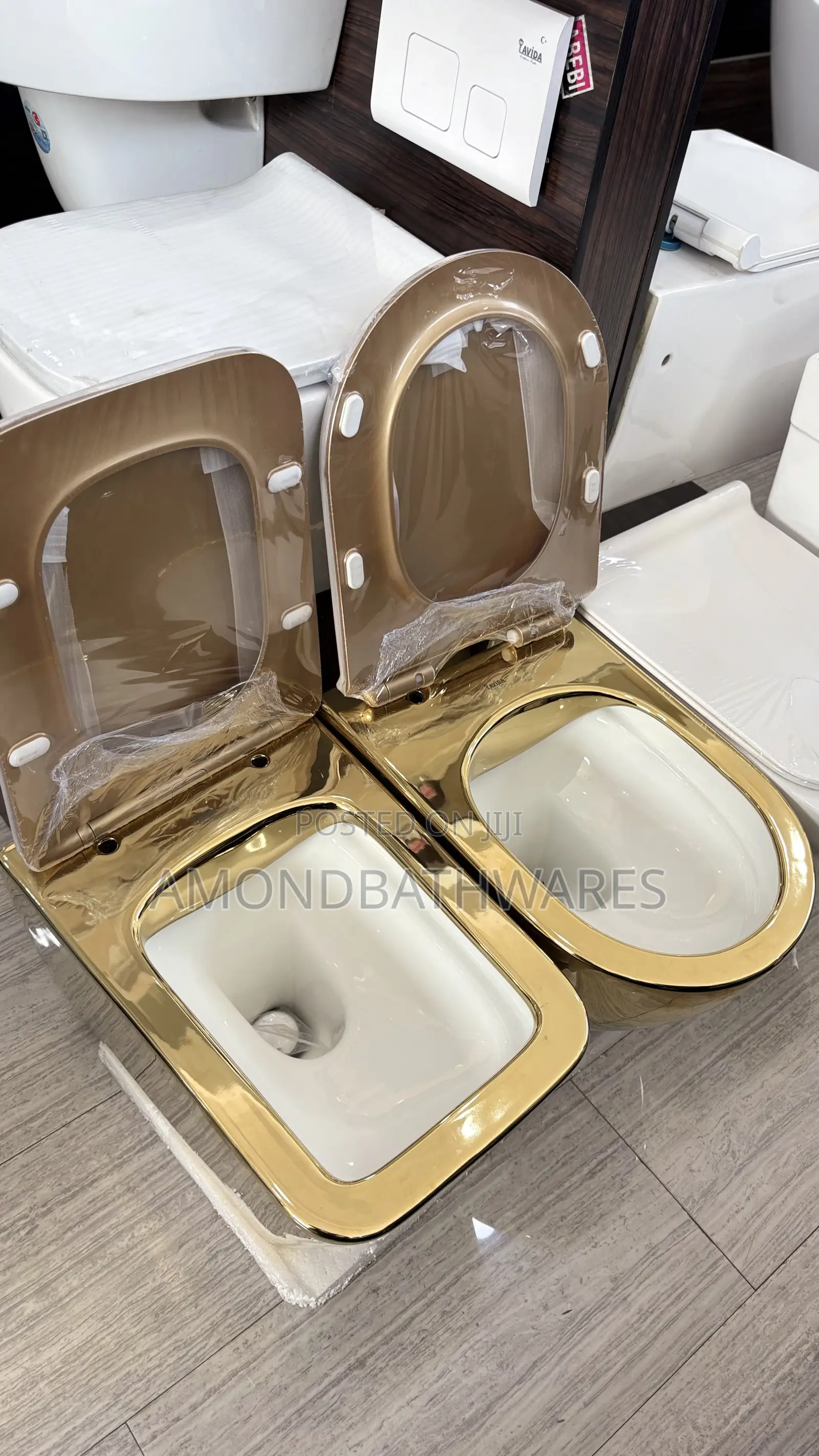 Glossy Gold Concealed Water Cistern