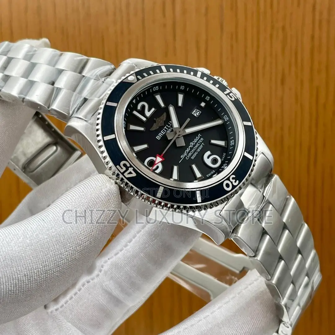 Breitling Quality Luxury Men Chain Strap Wristwatch
