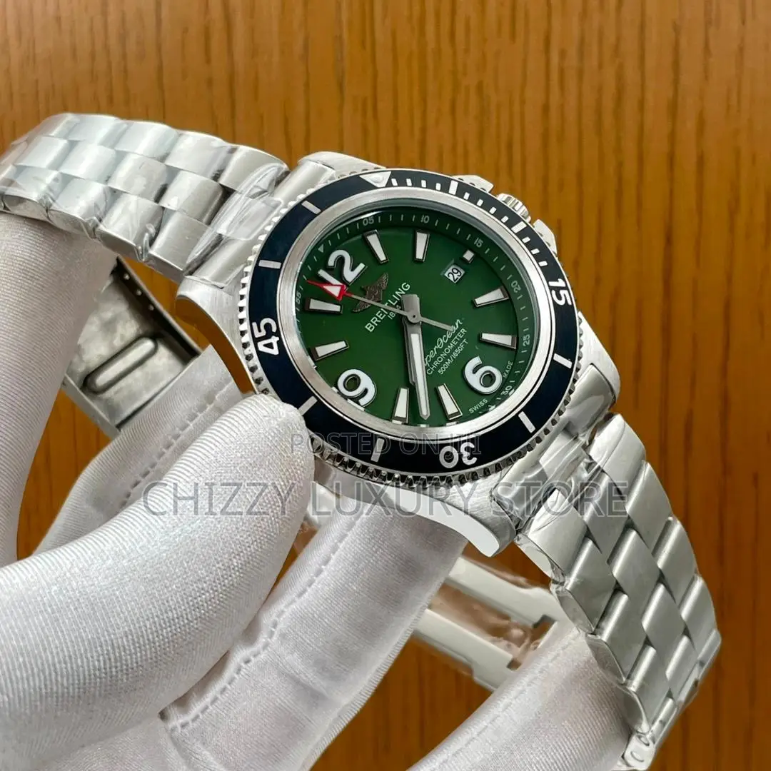 Breitling Quality Luxury Men Chain Strap Wristwatch