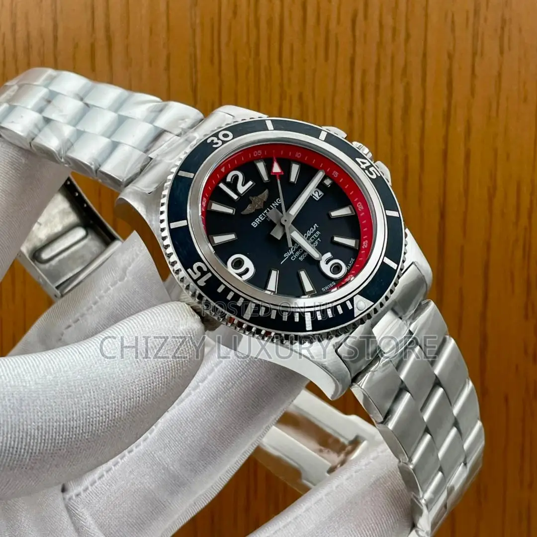 Breitling Quality Luxury Men Chain Strap Wristwatch
