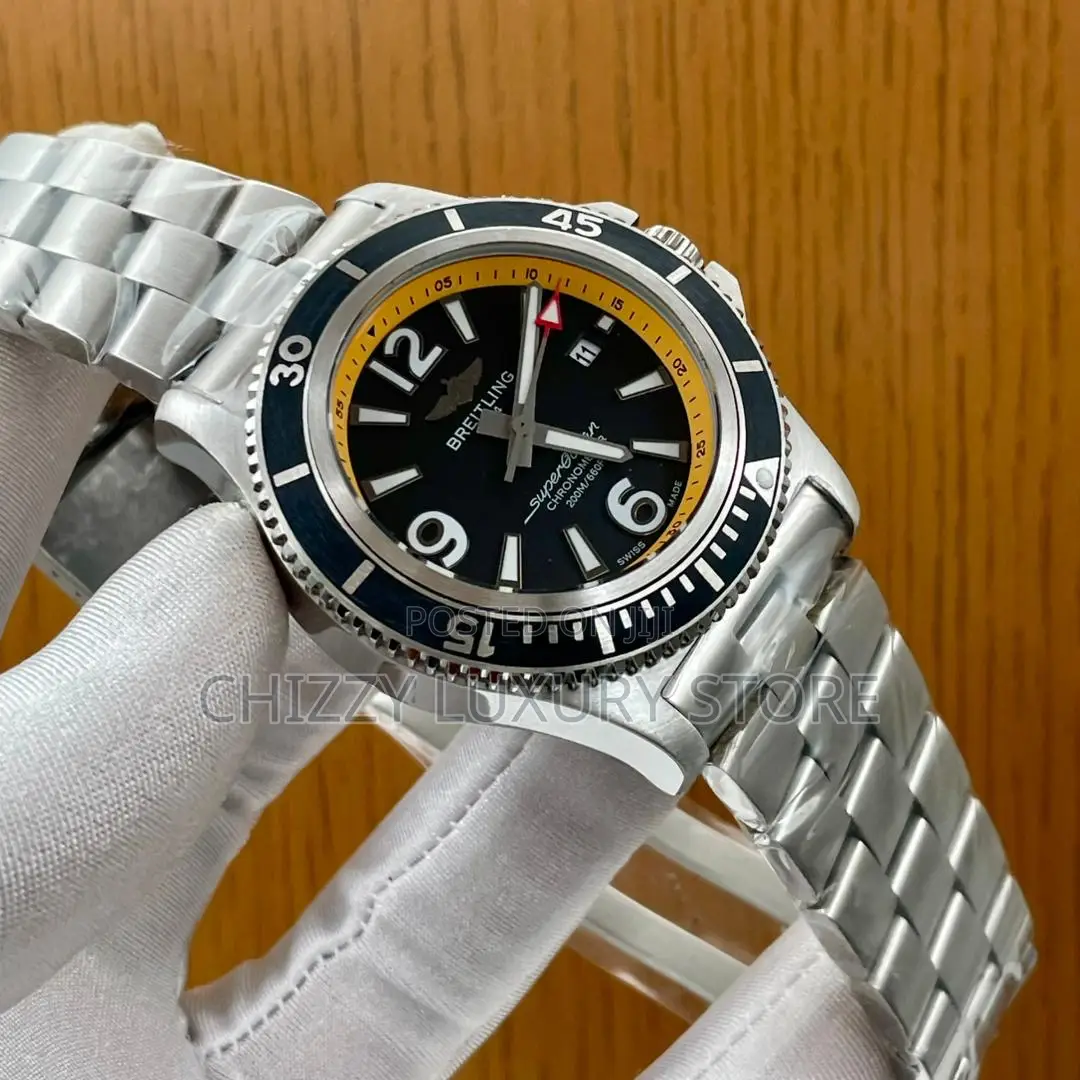 Breitling Quality Luxury Men Chain Strap Wristwatch