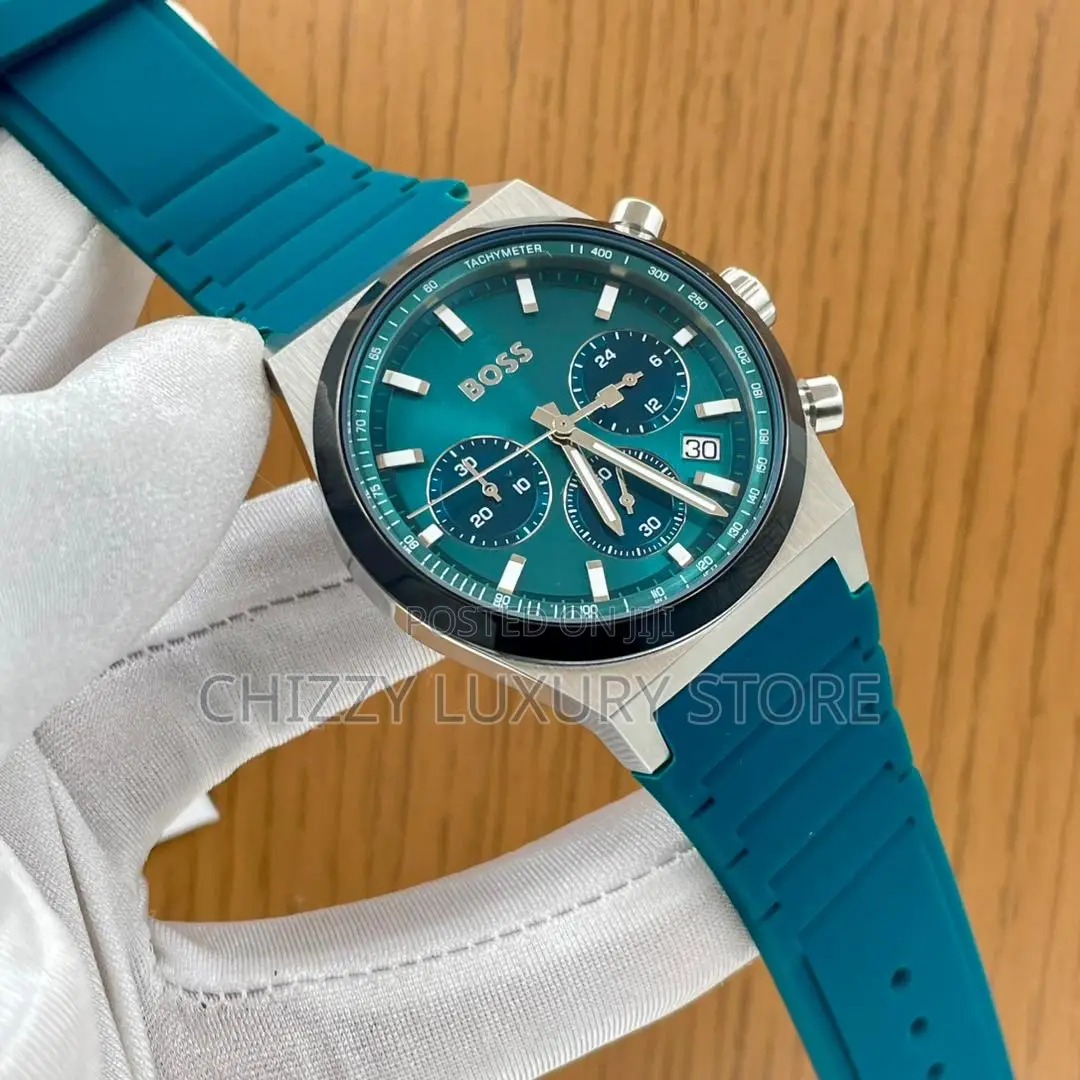 Hugo Boss Quality Luxury Men Rubber Strap Wristwatch